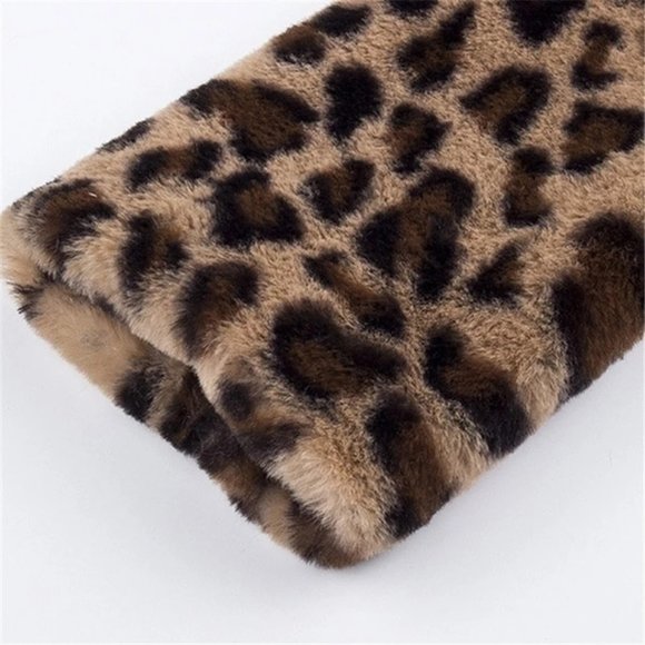Leopard Print Jacket Womens Faux Fur Leopard Print Teddy - Picture 9 of 16